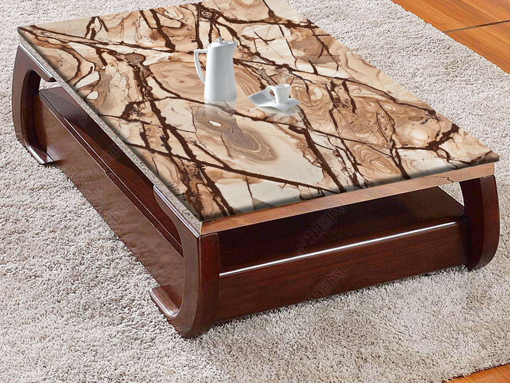 高仿树木木纹天然大理石纹茶几贴图