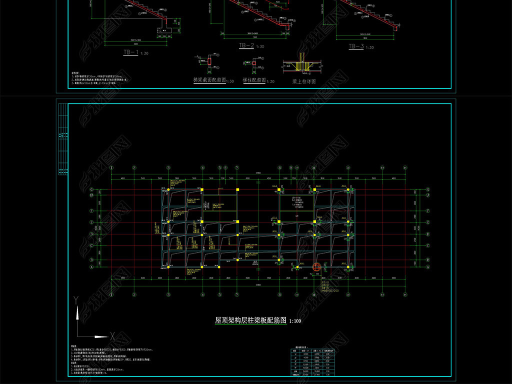 CAD-54402.48ƽ׿ܰ칫¥ƺṹͼ