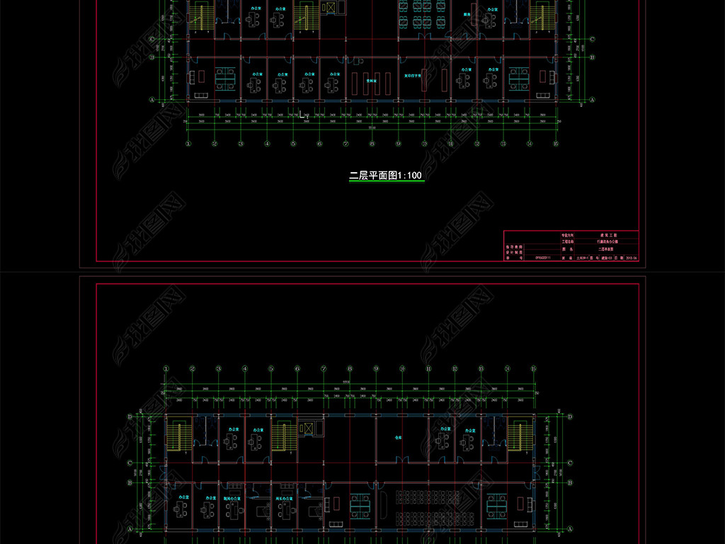 CAD54435.55ƽ׸ֿܰ칫¥ƺṹͼ