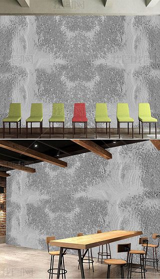 复古水泥墙风餐厅奶茶店背景墙007