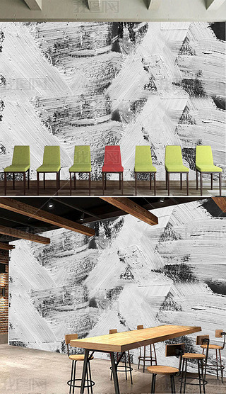 复古水泥墙风餐厅奶茶店背景墙009