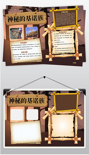 word电子小报神秘的基诺族少数民族下载-编号17811114-地理手抄报-我