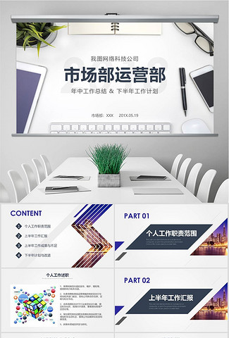 市场部自媒体运营工作总结工作计划PPT