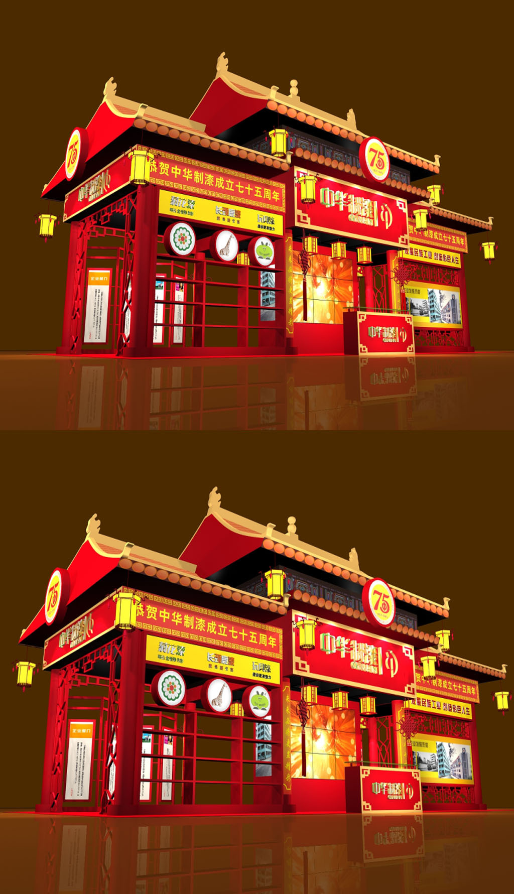 原创展厅3D现代效果图下载-版权可商用