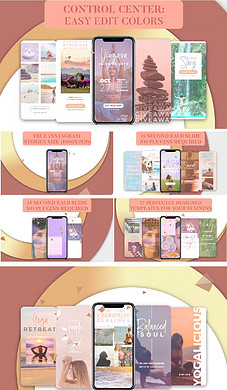 现代垂直竖版图形条状切换图文展示PR模板