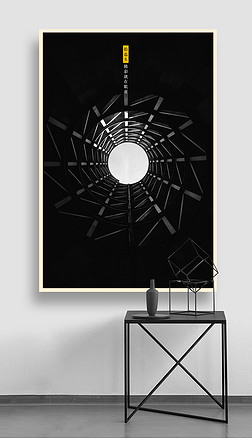 现代简约建筑仰望未来装饰画