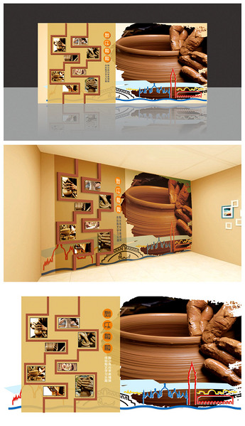 陶艺室墙面布置陶艺文化墙