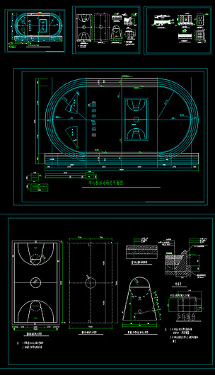 运动场cad设计图