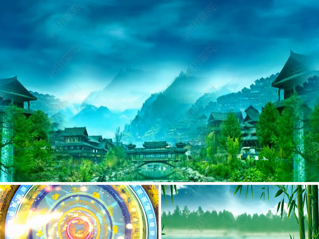 少儿舞蹈红苗伞表演背景苗族舞蹈led动态视频