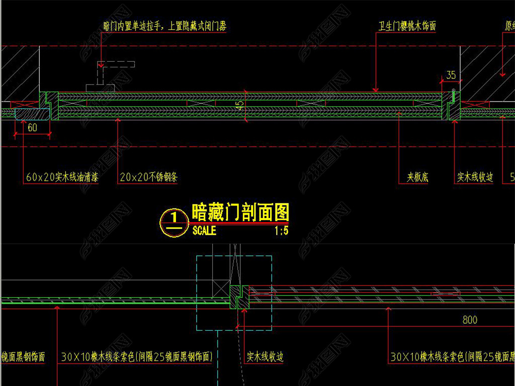 暗藏门cad隐形门cad下载-编号18384407-cad图纸-我图网