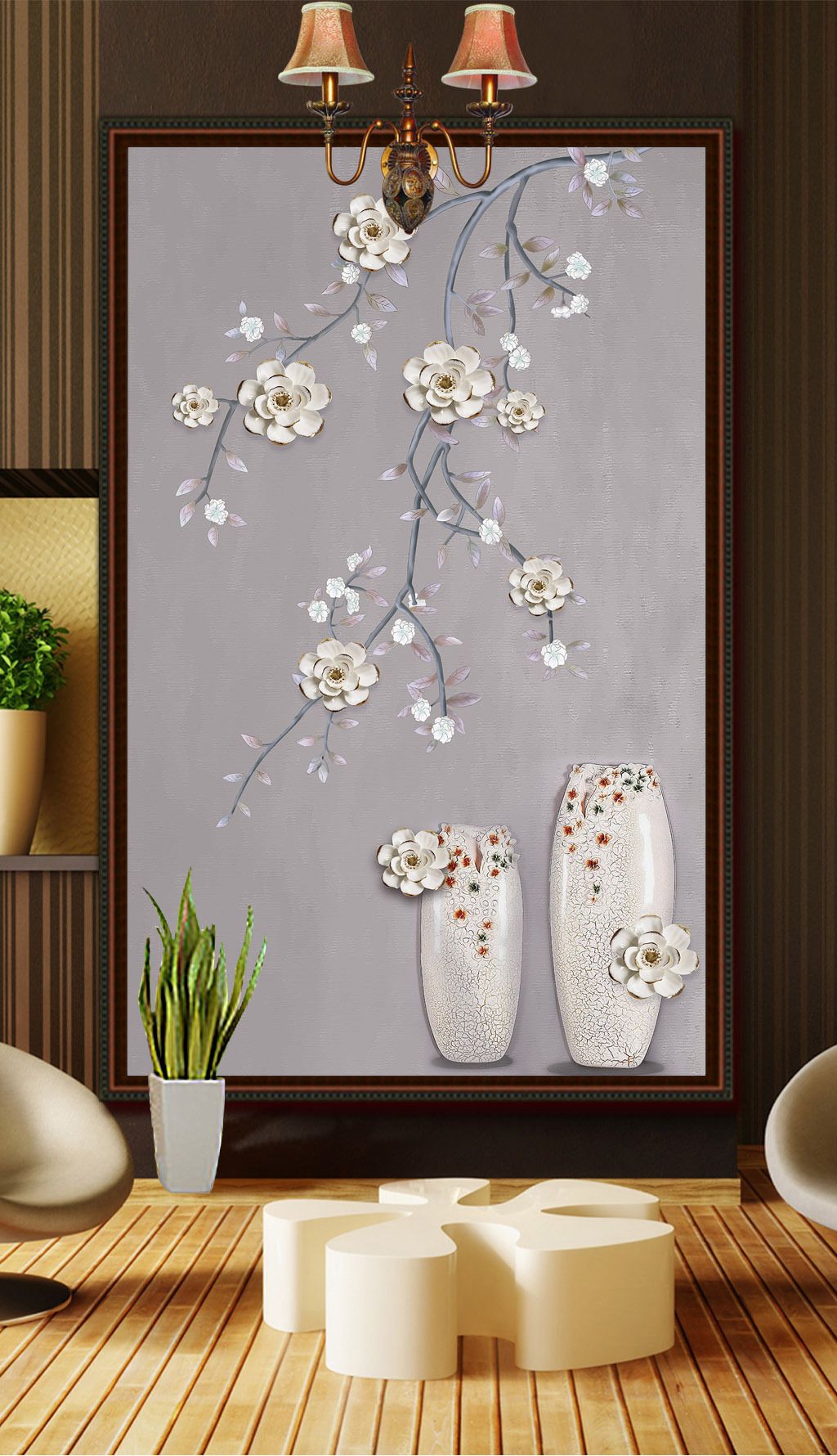 玄关装饰画新中式挂画现代简约烤瓷装饰画素材简介我图网提供玄关装饰