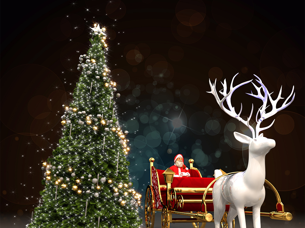圣诞树圣诞树圣诞老人美陈