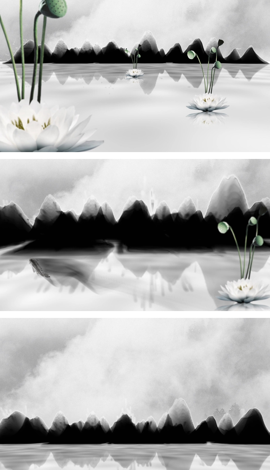 原创水墨山水中国风开场片头视频素材