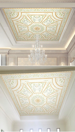 欧式花纹吊顶天花