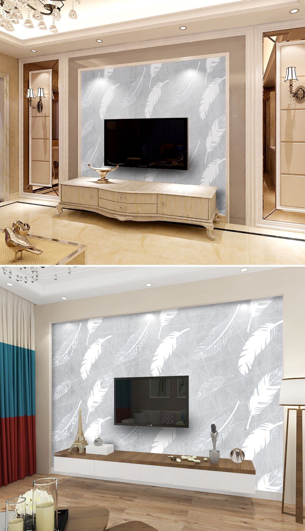 墙素材简介我图网提供水泥墙纹理现代简约白色羽毛电视沙发背景墙下载