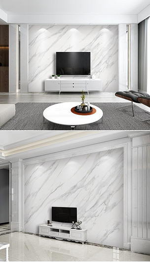 现代简约爵士白高清石纹背景墙装修