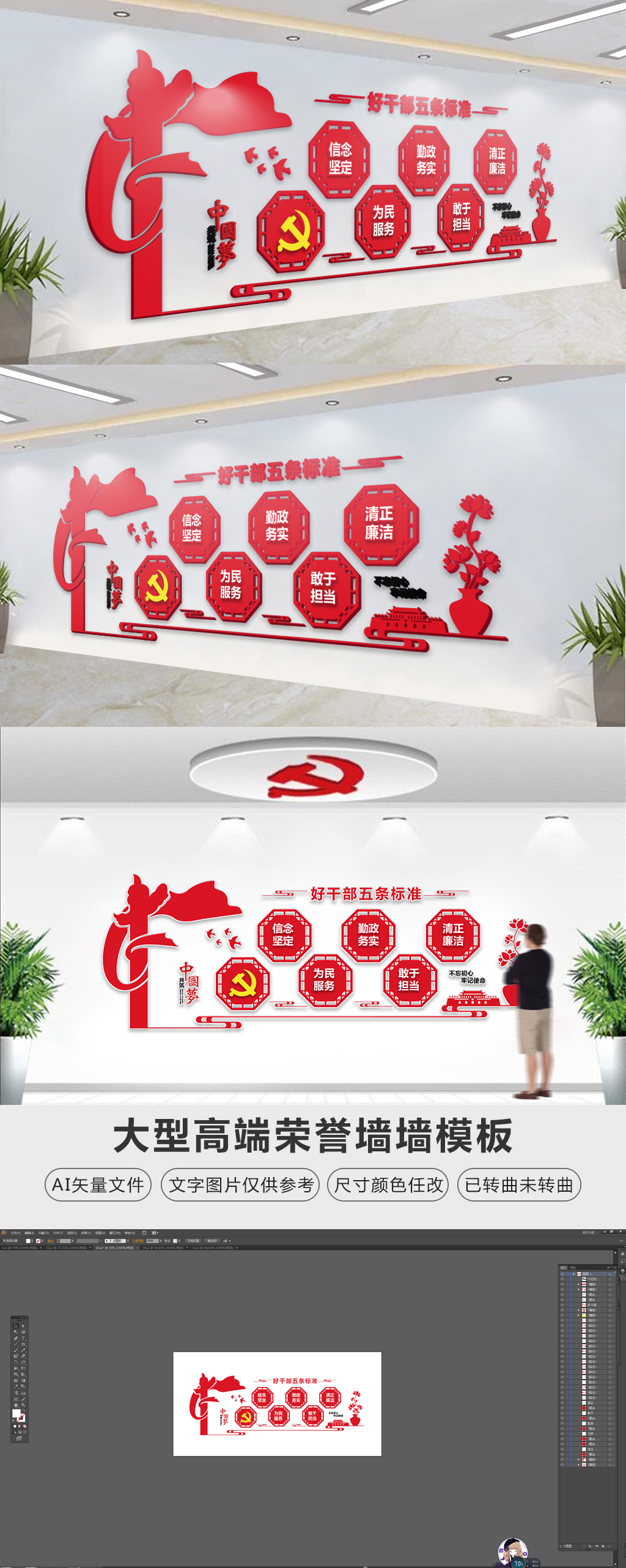 好干部五条标准文化墙
