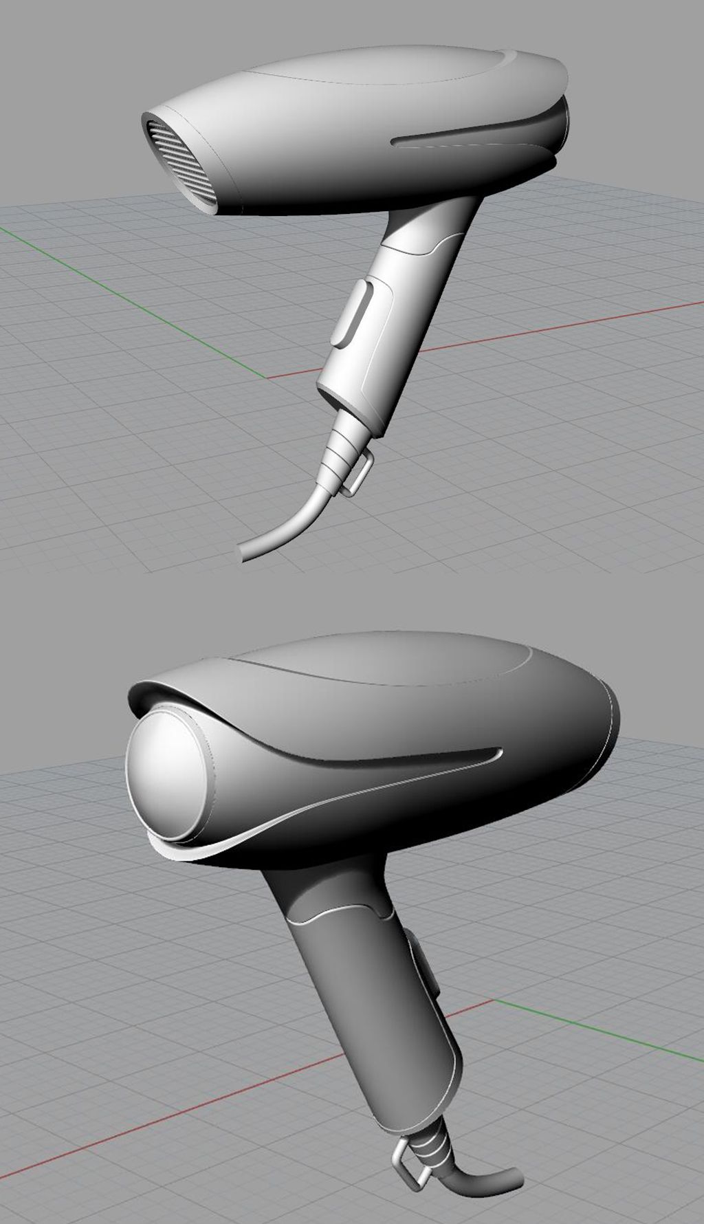 507风筒吹风机犀牛3d模型图