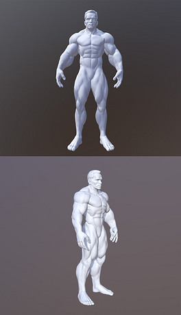 肌肉男3d模型