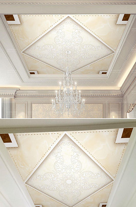 欧式花纹吊顶天花