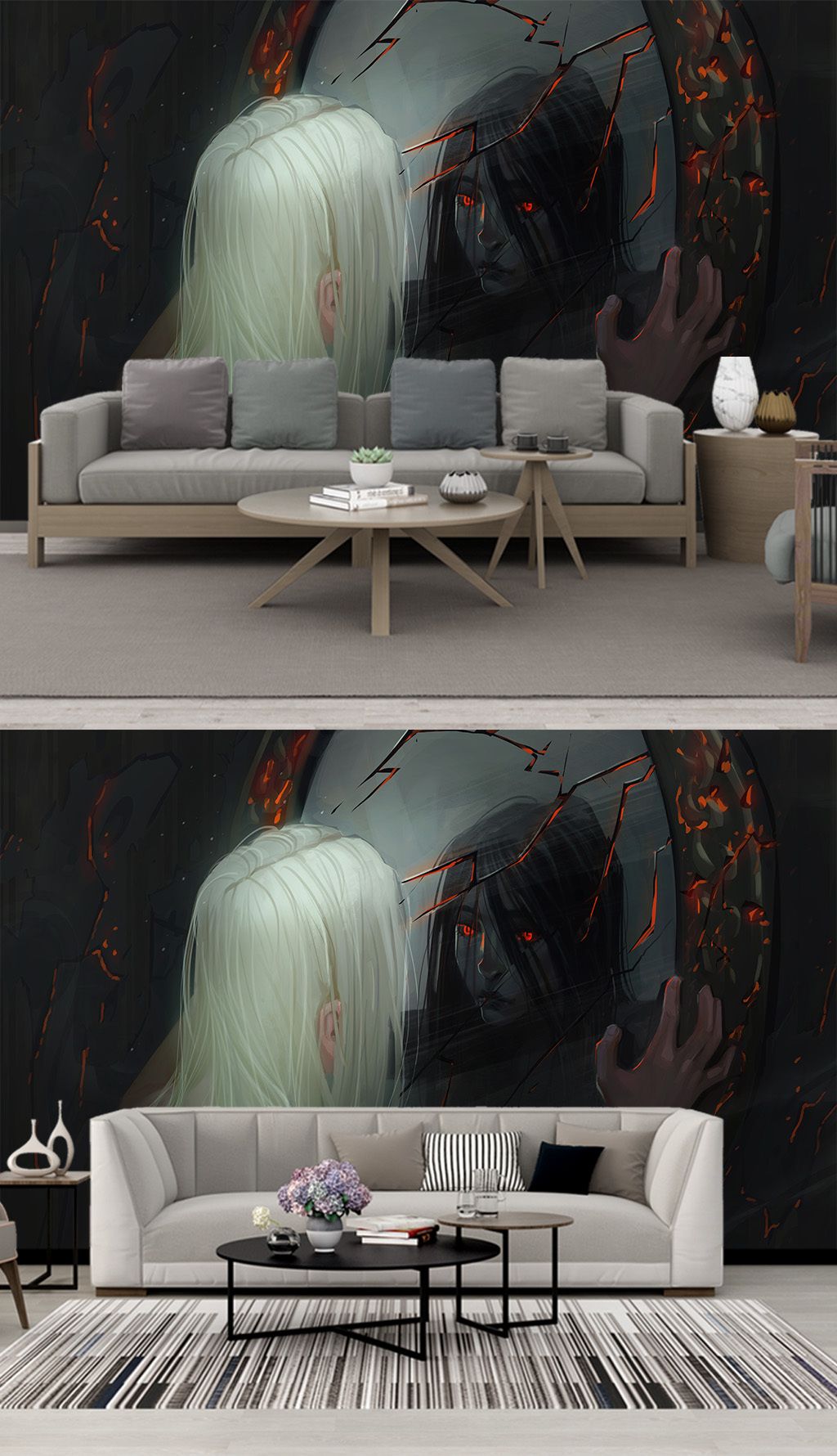 逼真吸血鬼恐怖背景墙