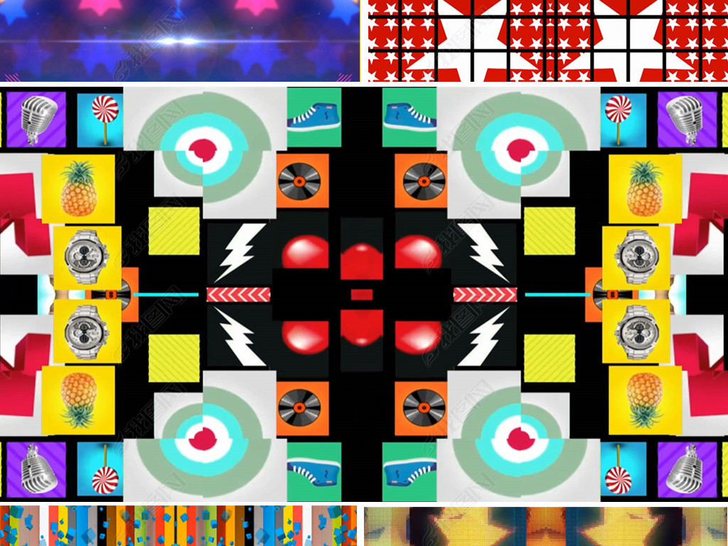 青苹果乐园配乐成品小虎队歌曲动感舞台背景