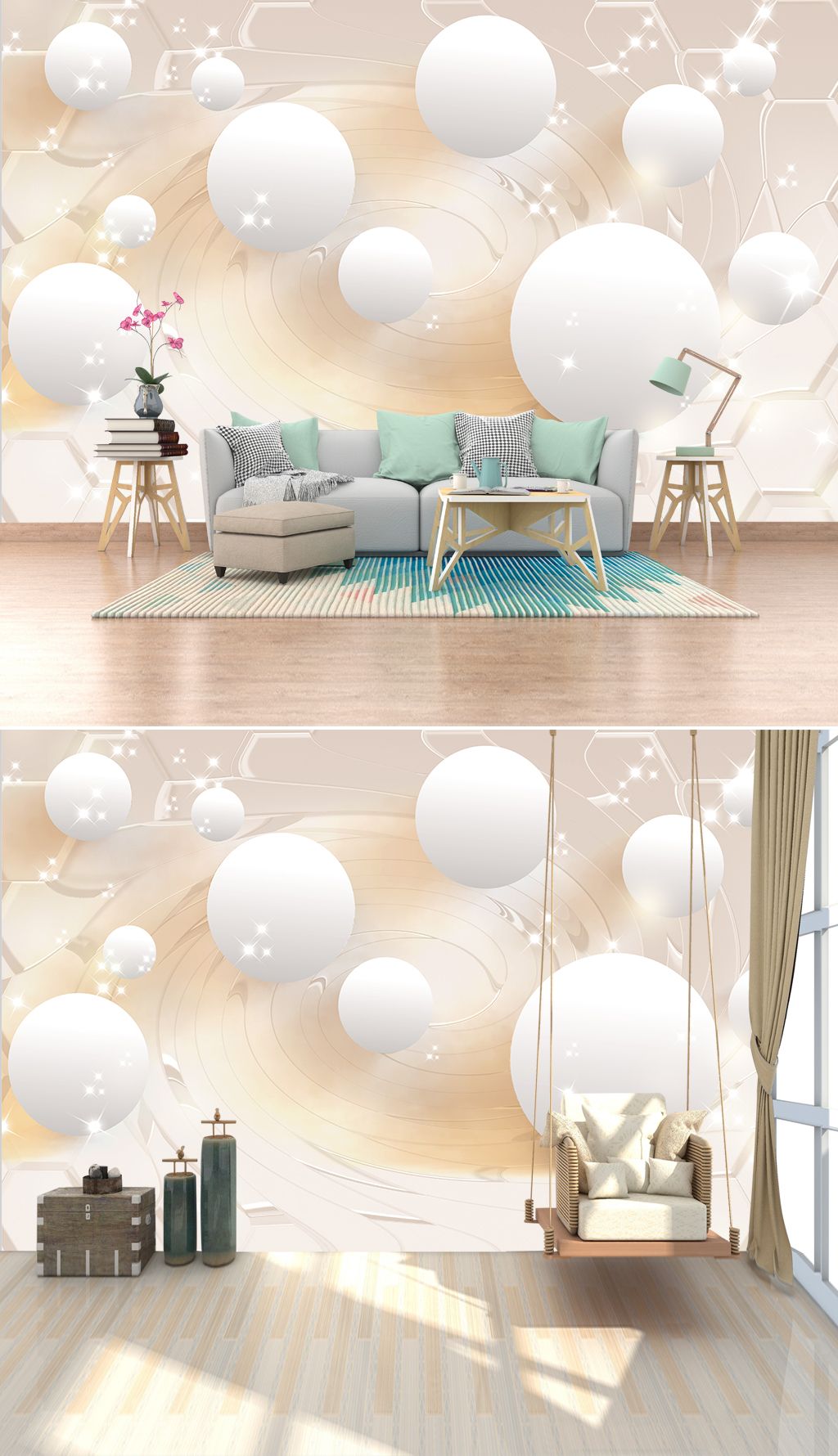 现代简约3d立体圆球几何空间壁画背景墙素材简介我图网提供现代简约3d