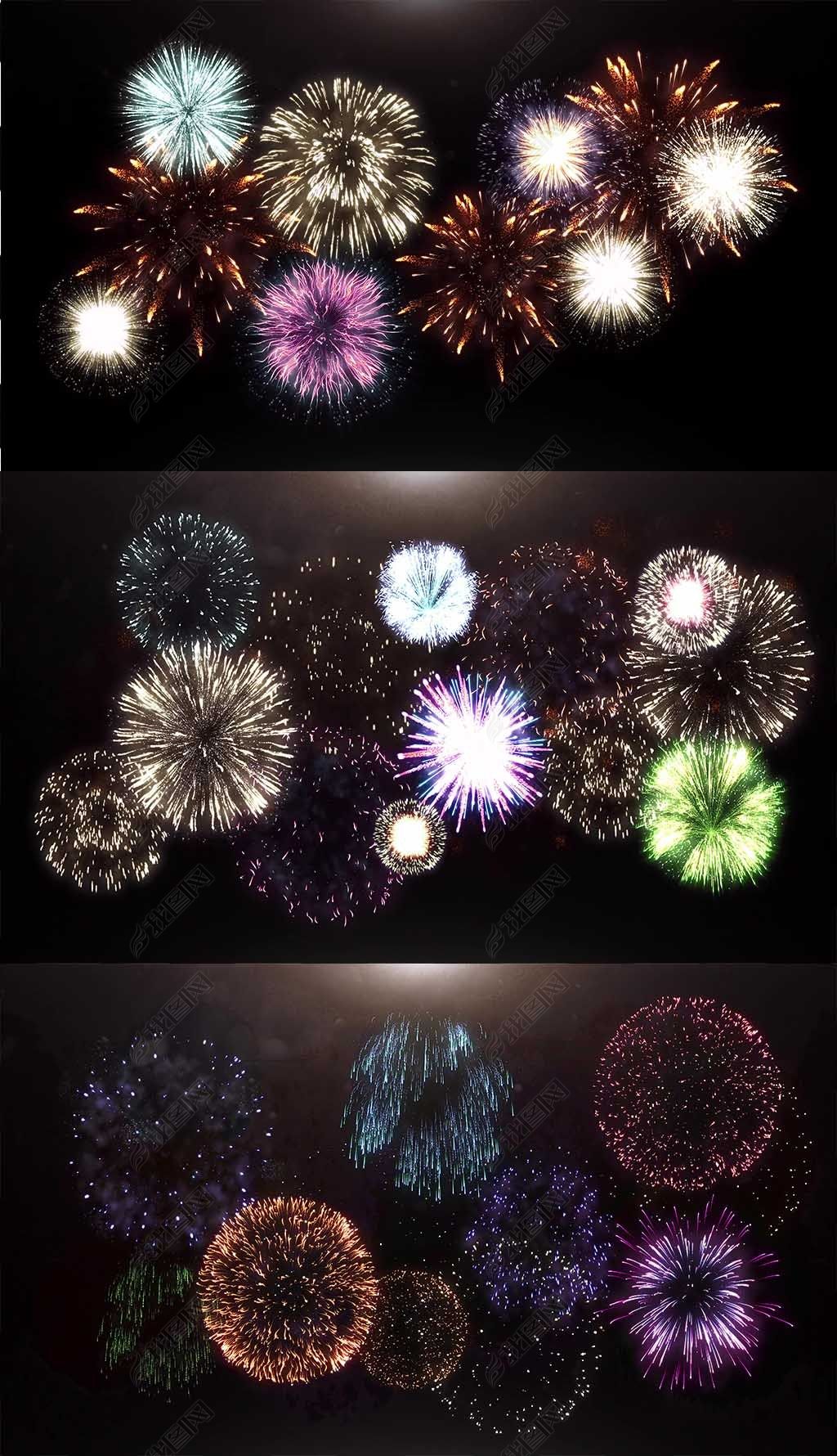 4k绚丽烟花绽放