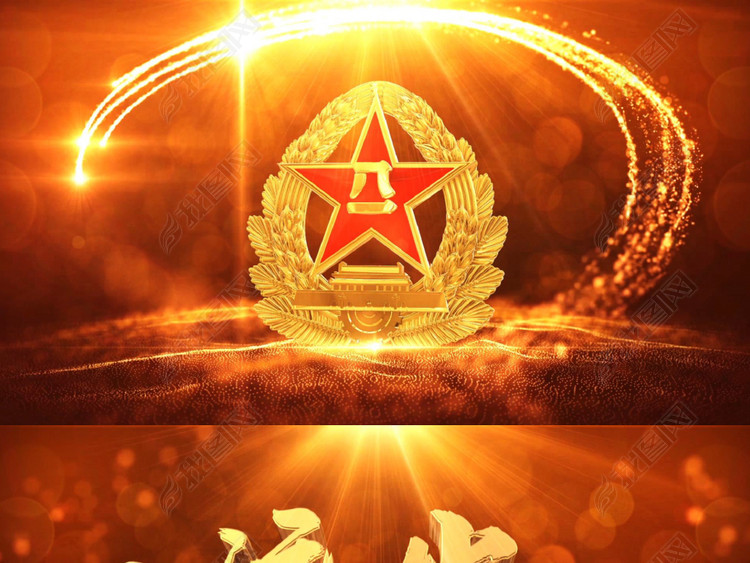 八一建军节片头背景视频-4