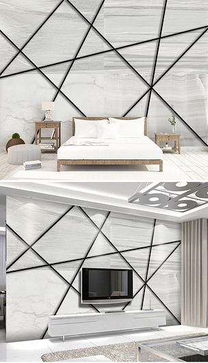 北欧简约线条几何纹理个性电视背景墙