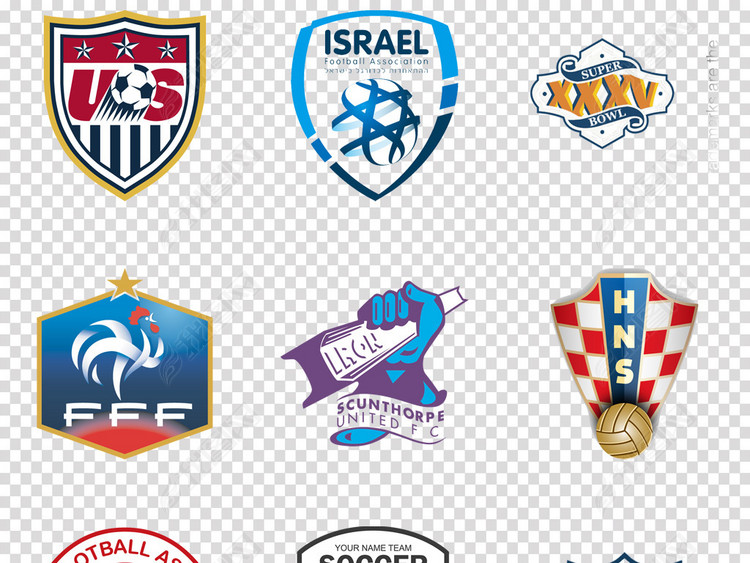 欧冠五大联赛世界杯队徽足球队徽PNG素材