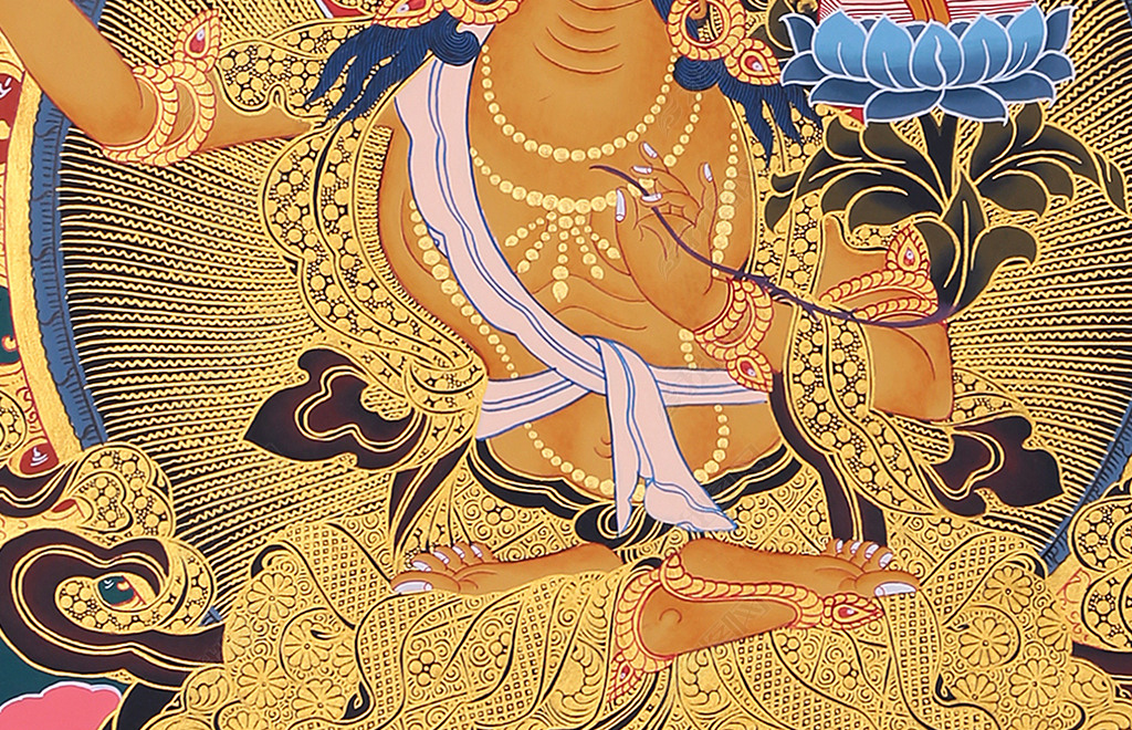 高清手绘唐卡装饰画无框画