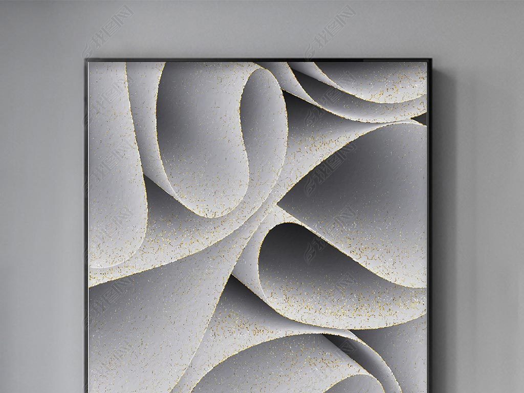 现代风格时尚曲线北欧玄关装饰画