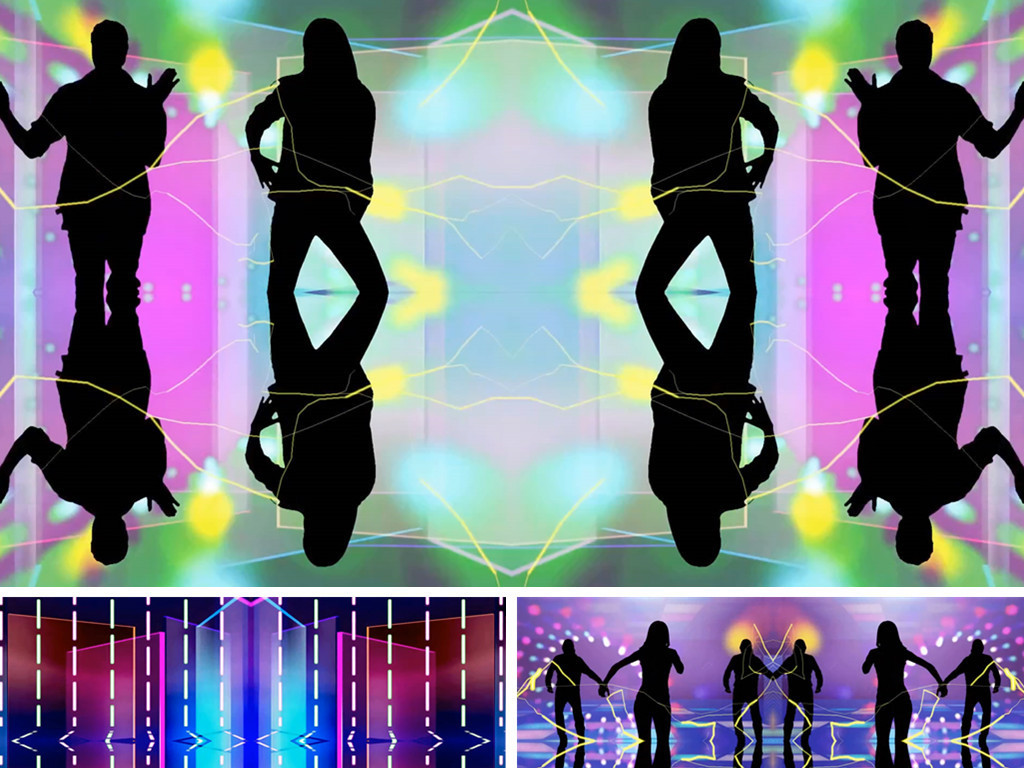 鬼步舞SEVE表演背景led动态视频素材年会舞蹈