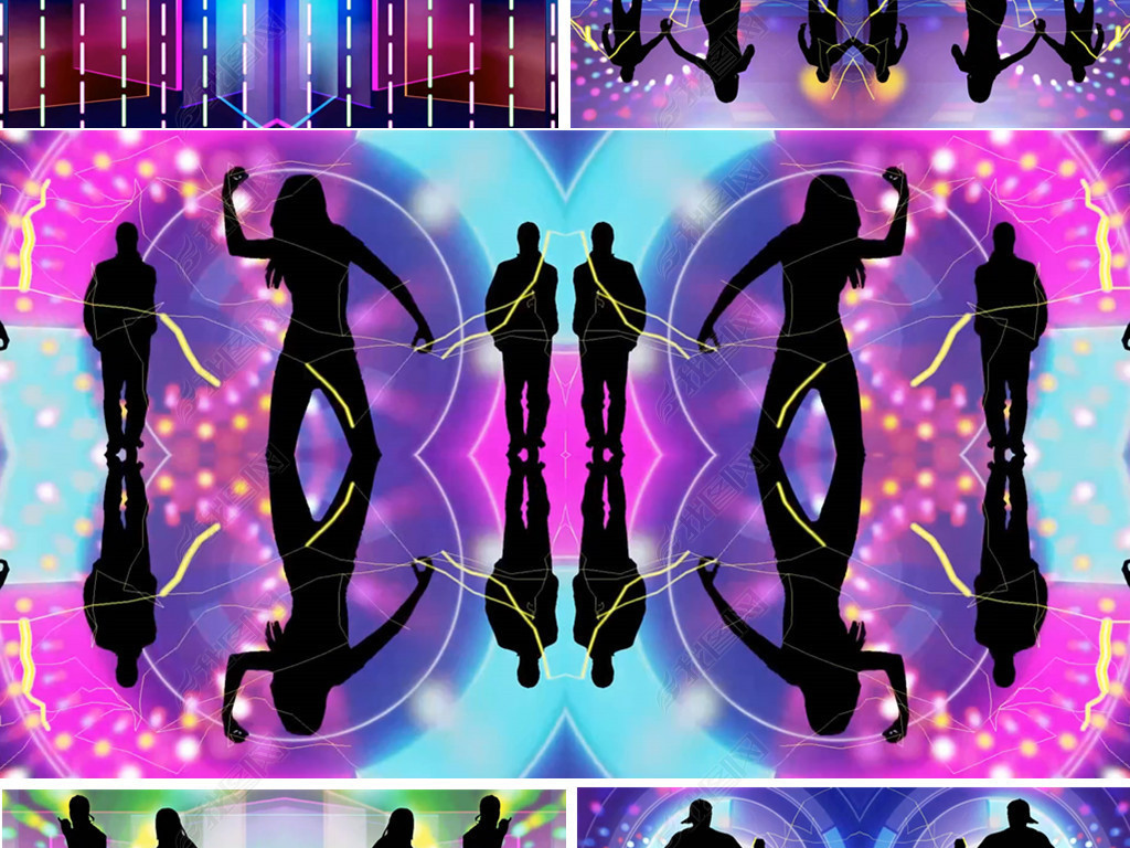 鬼步舞SEVE表演背景led动态视频素材年会舞