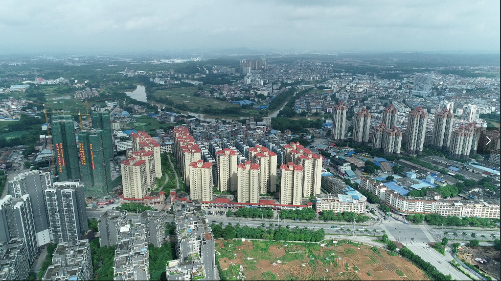 壮乡武鸣县城航拍好多楼盘