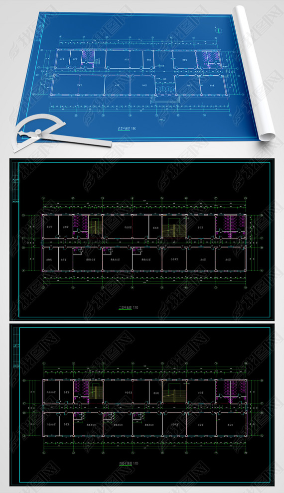 CAD55000ƽҿܰ칫¥ṹͼ