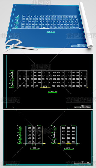 CAD55200ƽһͿܽṹ칫¥ṹͼ