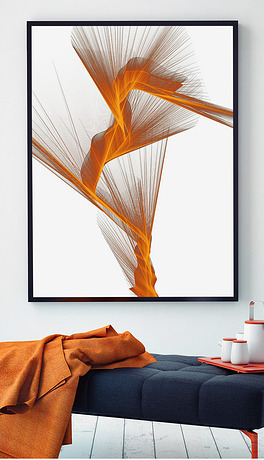 艺画饰最受欢迎作品排行-北欧现代抽象艺术装饰画手绘简约无框画-我