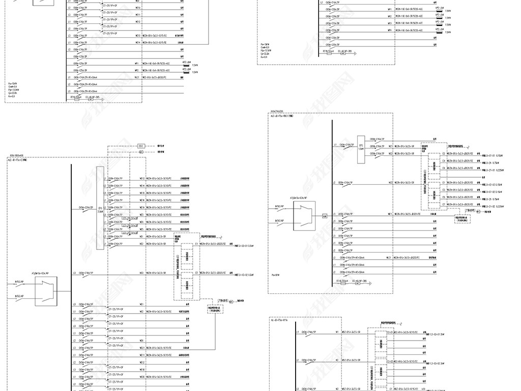 CAD200米中心全套强电图纸830张