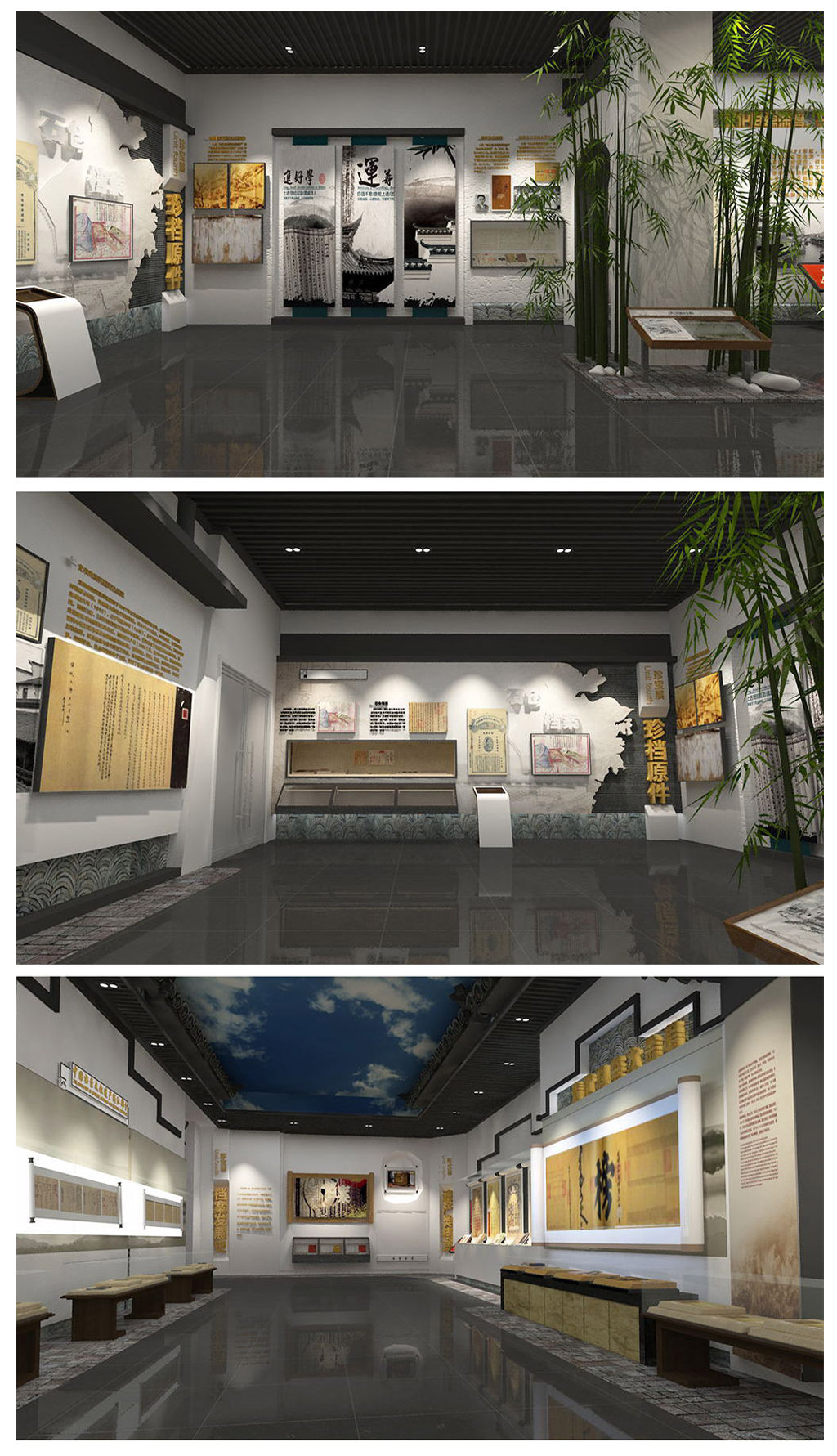 原创中式展馆设计3d模型-版权可商用