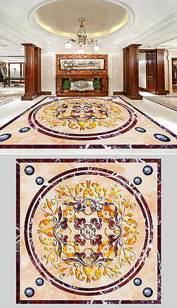 王者风范钻石经典大理石纹地砖瓷砖地拼图案