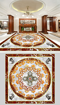 王者风范钻石经典大理石纹地砖瓷砖地拼图案