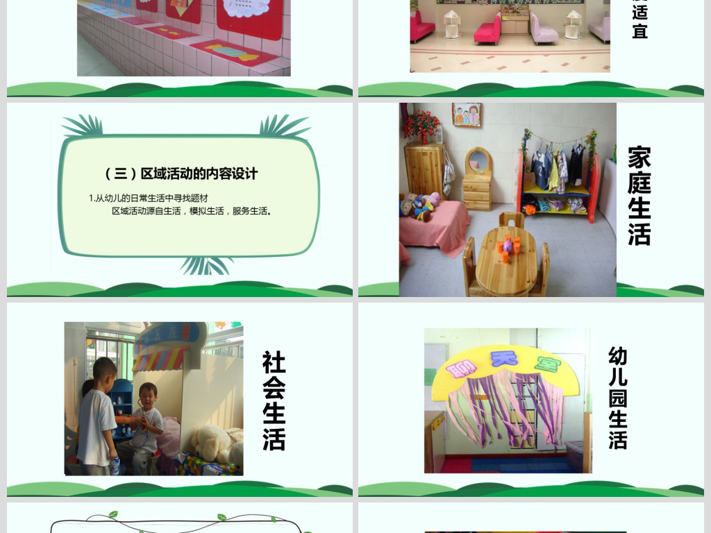 幼儿园区域活动设计与指导PPT模板
