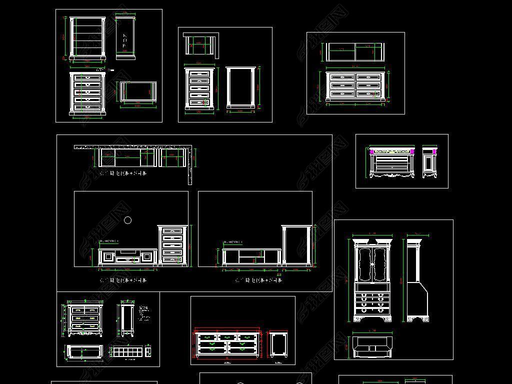 五斗橱,壁橱,矮橱下载-编号18565619-cad图纸-我图网