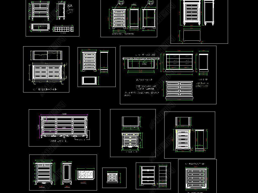 五斗橱,壁橱,矮橱下载-编号18565619-cad图纸-我图网