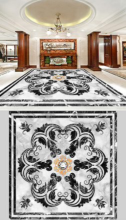 王者风范钻石经典大理石纹地砖瓷砖地拼图案