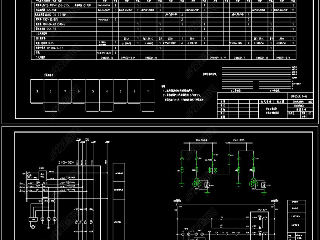 CADѹվ35KVȫ׵ʩͼֽ