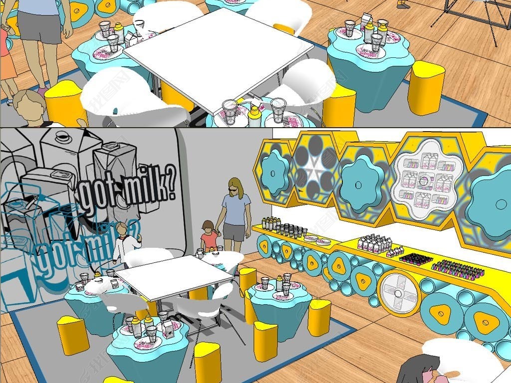 卡通店装饰模型