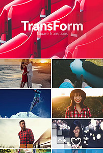 Pr模板方块图形遮罩视频转场预设效果素材_高